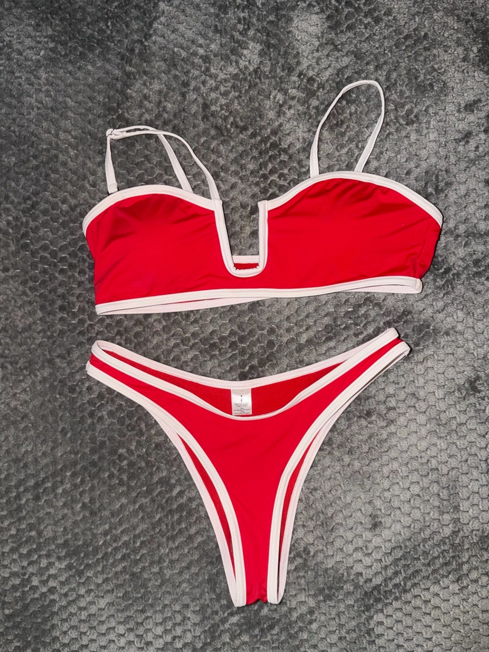 Sunny & Co Red Bikini Bottom with White Trim - Sunny & Co. new